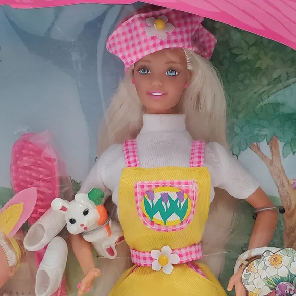 NRFB RARE 1997 Vintage Easter Egg Hunt Barbie and Kelly Gift Set TWO dolls - Picture 4 of 7